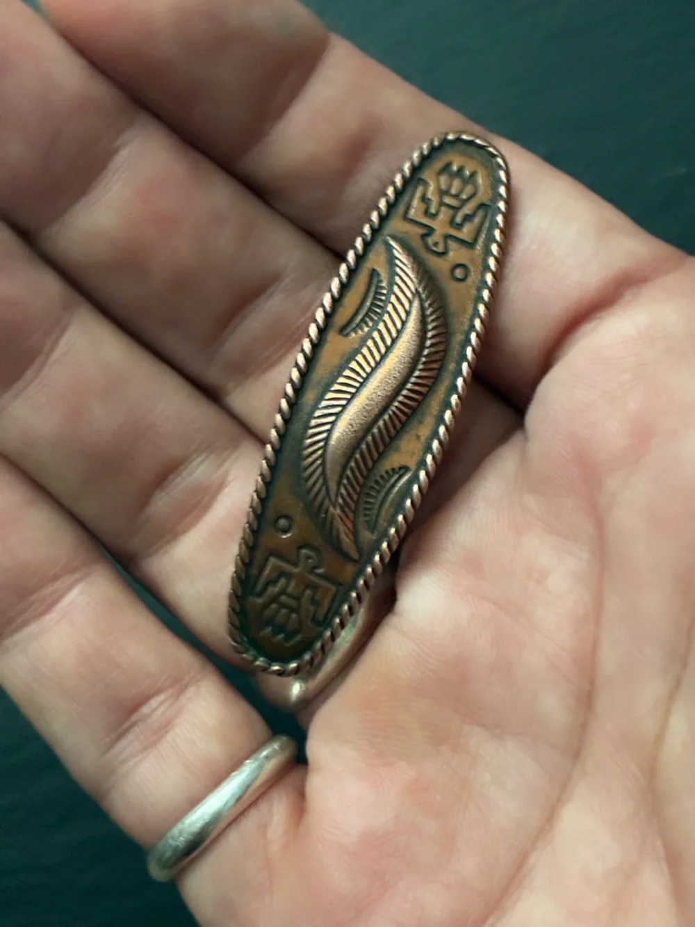 Decorative Copper-Tone Hair Clip for Women